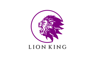 Lion Head Modern Logo Design Template