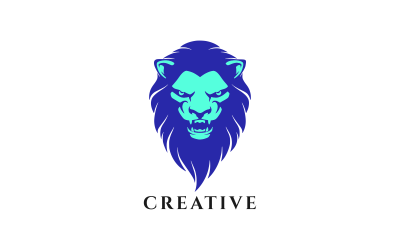 Lion Head Modern Logo Design