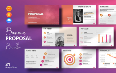 Modèle de présentation de proposition commerciale moderne