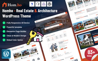 Homho - Thème WordPress pour l&amp;#39;immobilier et l&amp;#39;architecture