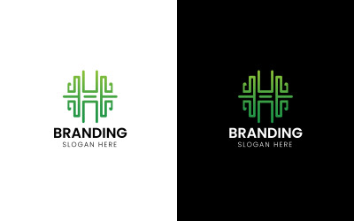 Letter H luxury company logo-914