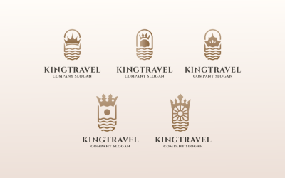 Modello del pacchetto logo King Travel