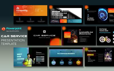 Modelos de PowerPoint para ferro-velho de carros