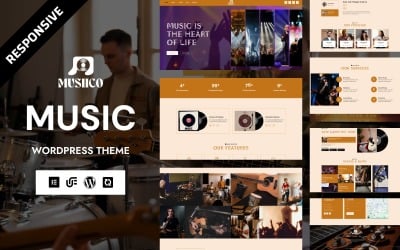 Musiico - Classical Music & Orchestral Group WordPress Elementor Theme