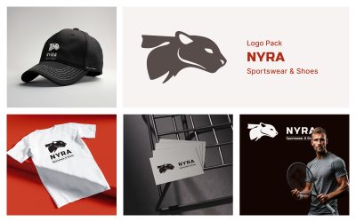 NYRA Sportkläder och skor – Mall för Sportstyle-logotyppaket