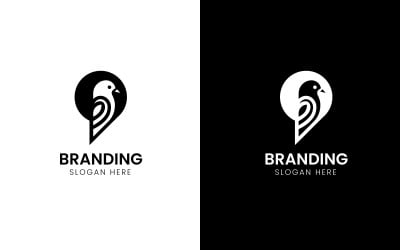 Pin Bird iconic brand logo-919
