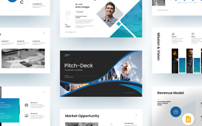 Pitch Deck Google Slide Template Ontwerp Lay-out