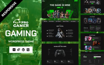 ProGamer - Multiplayer Games & eSports Clan WordPress Elementor Theme