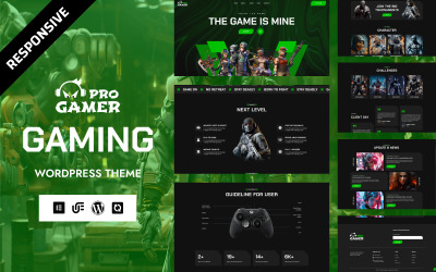 ProGamer - Tema WordPress Elementor per giochi multigiocatore ed eSport