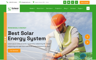 Solear - Napenergia és megújuló energia Joomla sablon