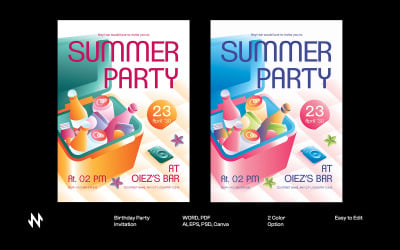 Summer Party Invitation Template
