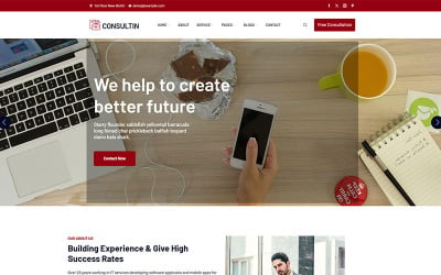Tanácsadás - Konzultációs weboldal sablon