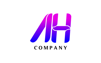 AH Letter Custom Design Logo Template
