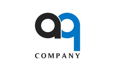 AQ Letter Unique Design Logo Template