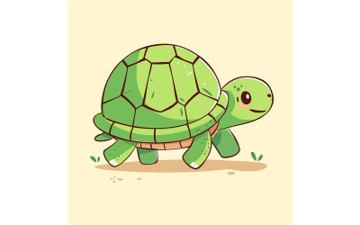 Illustration of a Cute Turtle