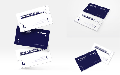 Minimalist Tech-Style Business Card Design