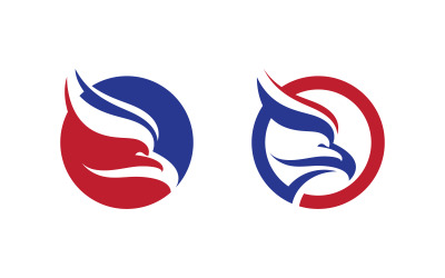 Adler-Falkenflügel-Symbol Vorlage Logo-Design vv.29