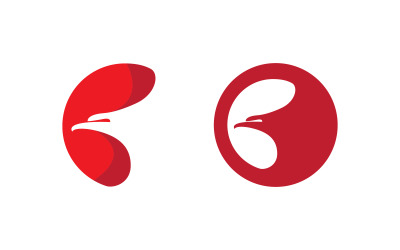 Eagle hawk wing icon Template logo design vv.34