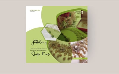 Elegant Jewelry sale social media post design template