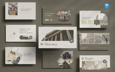 Historica - Keynote presentatiesjabloon voor geschiedenis en museum