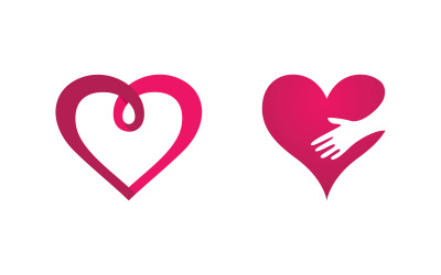 Human care adoption group network and social logo design vv.47