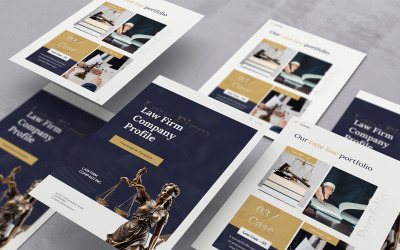 PowerPoint-presentatiesjabloon voor een advocatenkantoor in A4-formaat