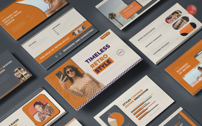 Rertovaz - Retro-stijl mode PowerPoint-presentatiesjabloon