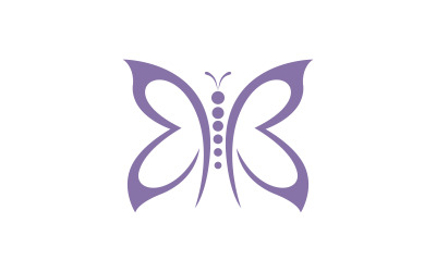 Beauty Butterfly einfache Vektor-Symbol-Logo-Design-Vorlage v.6