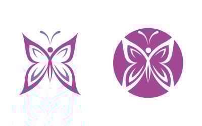 Beauty Butterfly simple Vector icon logo design template v.3