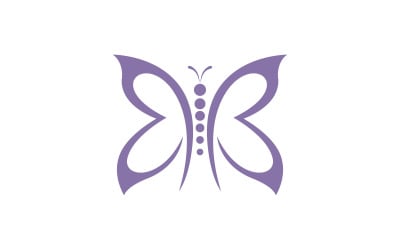 Beauty Butterfly simple Vector icon logo design template v.6