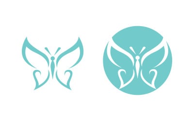 Beauty Butterfly simple Vector icon logo design template v.8