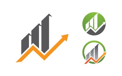 Business growth Finance concept logo illustration design v.54