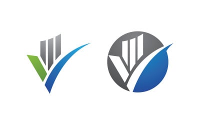 Business growth Finance concept logo illustration design v.56