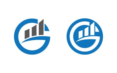 Business growth Finance concept logo illustration design v.57