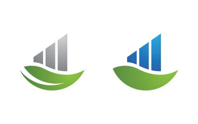 Business growth Finance concept logo illustration design v.61