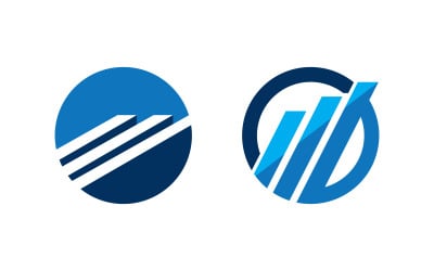 Business growth Finance concept logo illustration design v.62