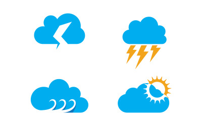 Cloud icon illustration design Logo template v.4