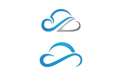 Cloud icon illustration design Logo template v.7