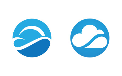Cloud-Symbol-Illustrationsdesign Logo-Vorlage v.1