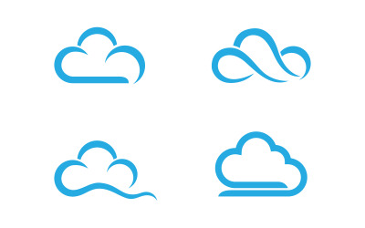 Cloud-Symbol-Illustrationsdesign Logo-Vorlage v.2