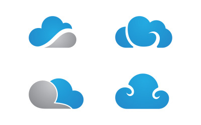 Cloud-Symbol-Illustrationsdesign Logo-Vorlage v.3
