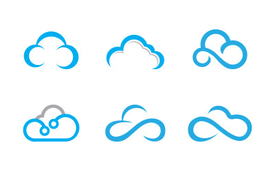 Cloud-Symbol-Illustrationsdesign Logo-Vorlage v.5