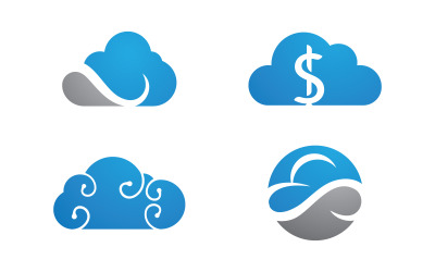 Cloud-Symbol-Illustrationsdesign Logo-Vorlage v.6