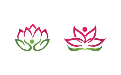 Diseño de icono vectorial para el logotipo de flor de loto de un salón de belleza, cosmético y cuidado de la piel (v.116)