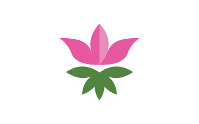 Diseño de icono vectorial para el logotipo de flor de loto de un salón de belleza, cosmético y cuidado de la piel (v.121)