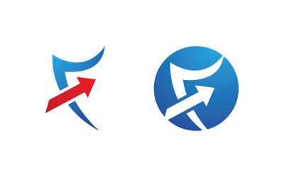 F-Buchstaben-Logo-Symbol-Illustration, Vektor-Design-Vorlage v.2