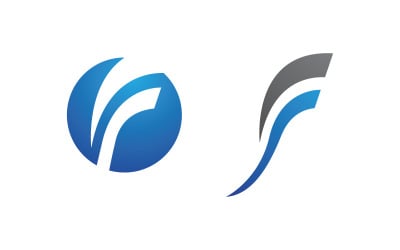 F Letter Logo icon illustration vector design template v.5