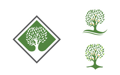 Family tree social vector icon illustration logo design v.6