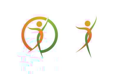 Healthy life Human fit sport logo sign illustration v.132