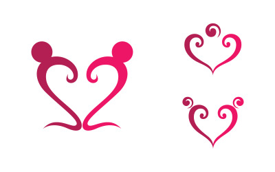 Human care adoption group network and social logo design vv.53